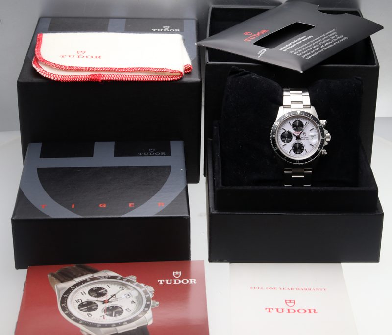 1997 Tudor "Tiger" ref. 79270 Chronograph Prince Date Small Block Panda "Porcelain" Dial,  Box and Papers - Image 17