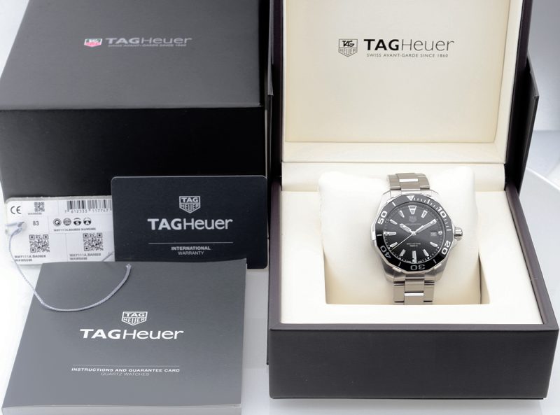 2018 TAG Heuer ref. WAY111A.BA0928 Aquaracer 300M Quartz 41 mm. Box, Booklet, Card - Image 17