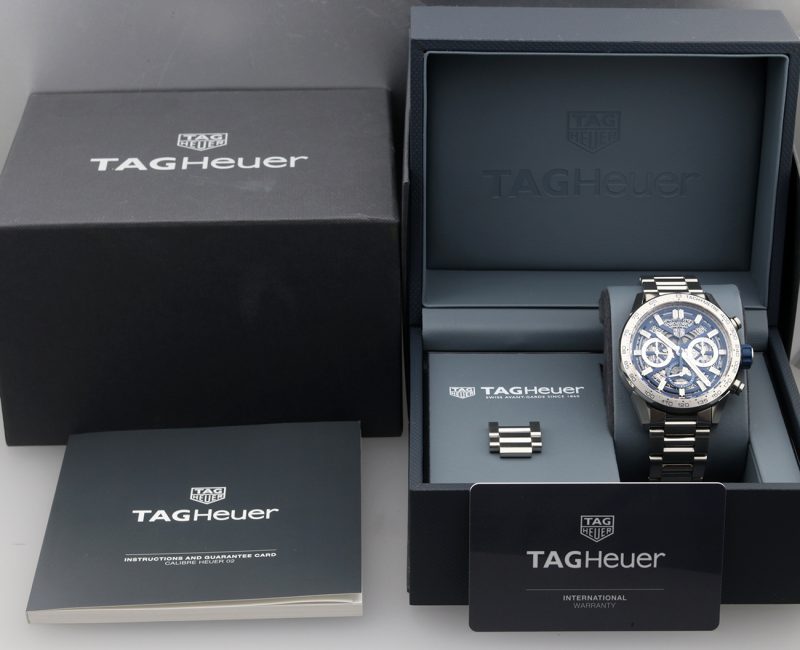 2020 TAG Heuer CBG2019.BA0662 Carrera Calibre Heuer 02 Blue Skeleton Japan Limited, Full-set - Image 17