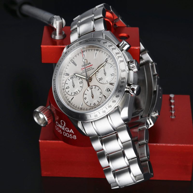 2010 ca. Mai Lucidato Omega 32310404002001 Speedmaster Date Chronometer 40 mm. - immagine 7