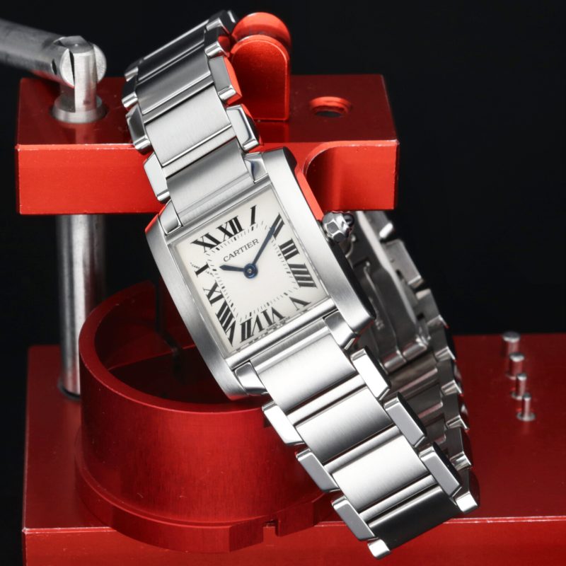 2018 Cartier ref. W51008Q3 / 3217 Ladies Quartz Tank Française 20 x 25 mm. Full-set - Image 4