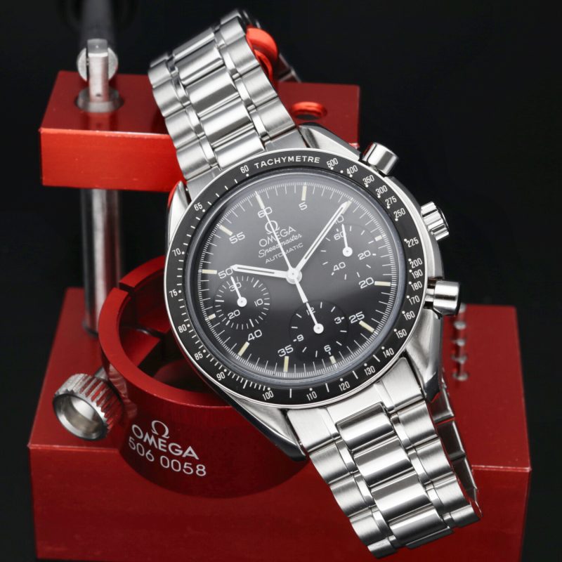 ca. 1993 Omega ref. 35105000 Speedmaster Automatic Reduced 39 mm. Box+Booklets+Card+Omega Serviced - Image 5