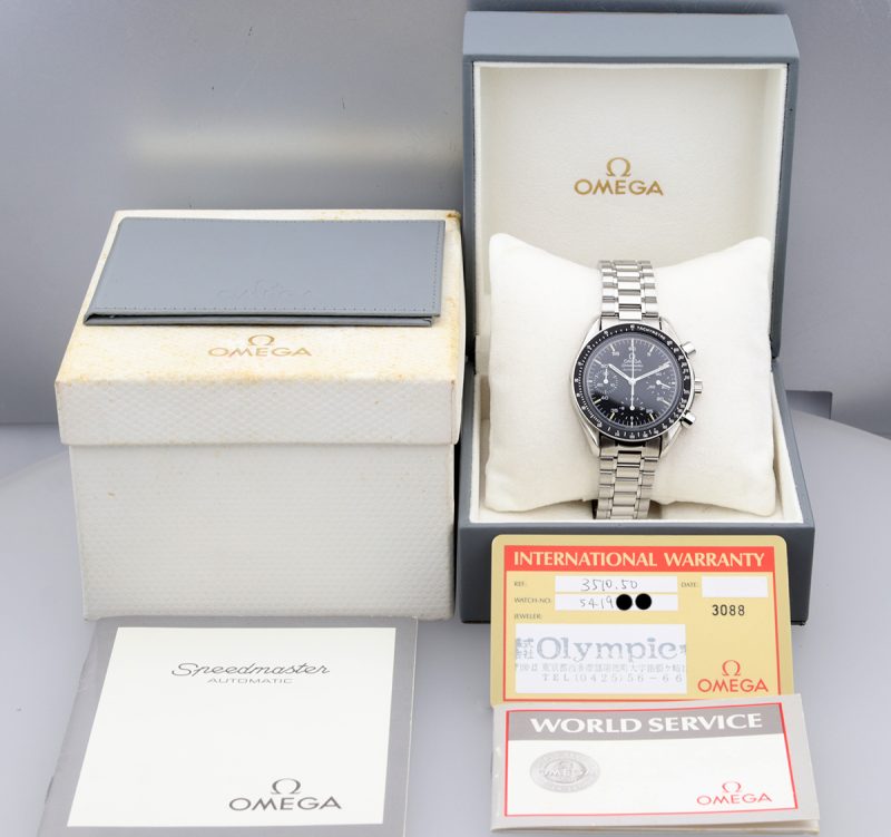 ca. 1993 Omega ref. 35105000 Speedmaster Automatic Reduced 39 mm. Box+Booklets+Card+Omega Serviced - Image 17