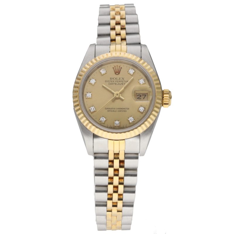 1988 Rolex Ladies Two Tone Datejust 79173 Automatic 26mm Champagne Diamond Dial, Super Full-set - Image 3