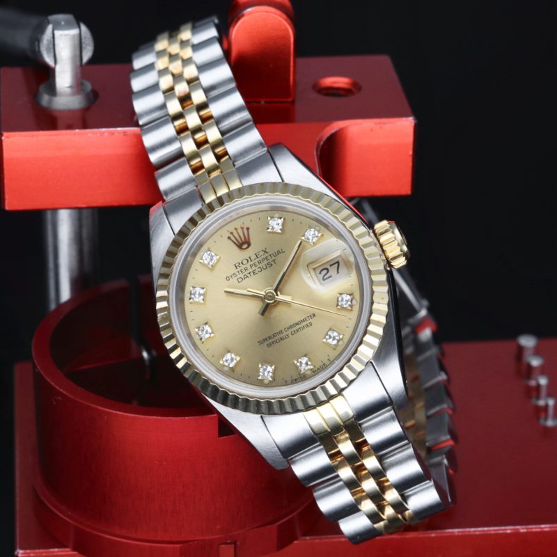 1988 Rolex Ladies Two Tone Datejust 79173 Automatic 26mm Champagne Diamond Dial, Super Full-set - Image 5