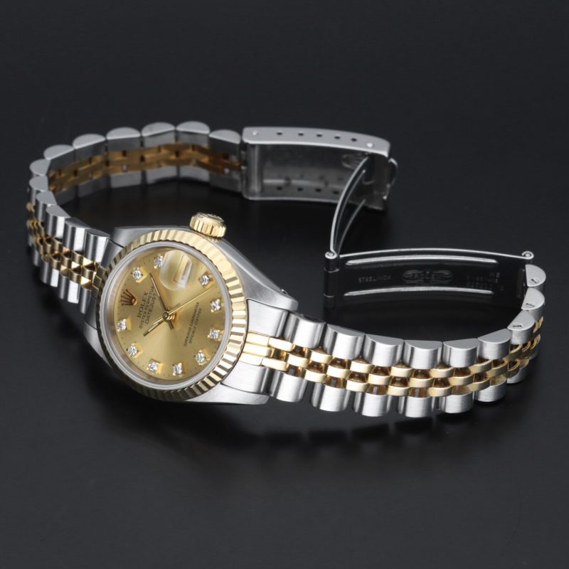 1988 Rolex Ladies Two Tone Datejust 79173 Automatic 26mm Champagne Diamond Dial, Super Full-set - Image 15