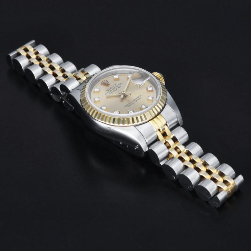 1988 Rolex Ladies Two Tone Datejust 79173 Automatic 26mm Champagne Diamond Dial, Super Full-set - Image 12