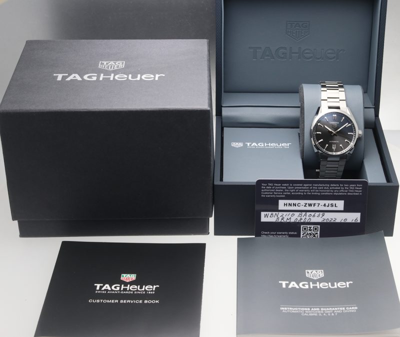 2022 TAG Heuer WBN2110.BA0639 Carrera Calibre 5 Automatic 39 mm, Box, Papers, Booklets - Image 16