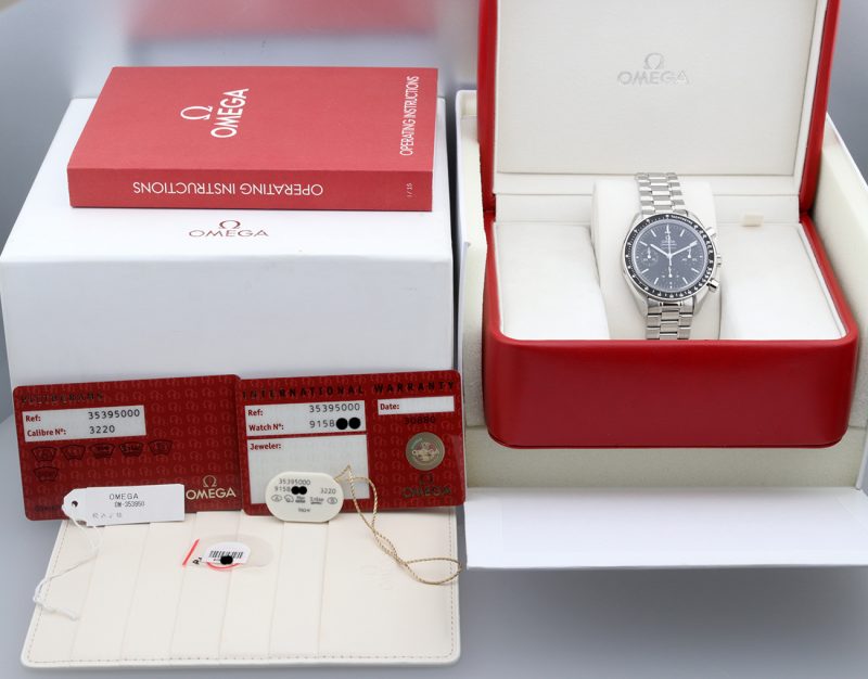 ca. 2010 Omega Reduced II Sapphire 35395000 Automatic 39mm Box+Cards+Booklet+Hang Tag+Omega Serviced - Image 16