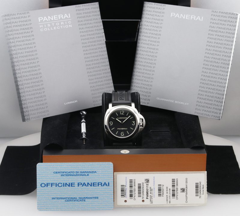 2010 Panerai PAM00112 Luminor Base Carica Manuale 44mm. Scatola, Garanzia, Libretti - immagine 15