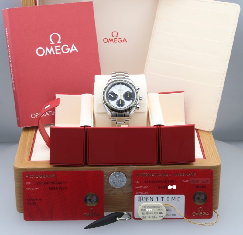 2019 Omega 32630405004001 Speedmaster Racing Co-Axial Chronograph 40mm Full Set - immagine 16