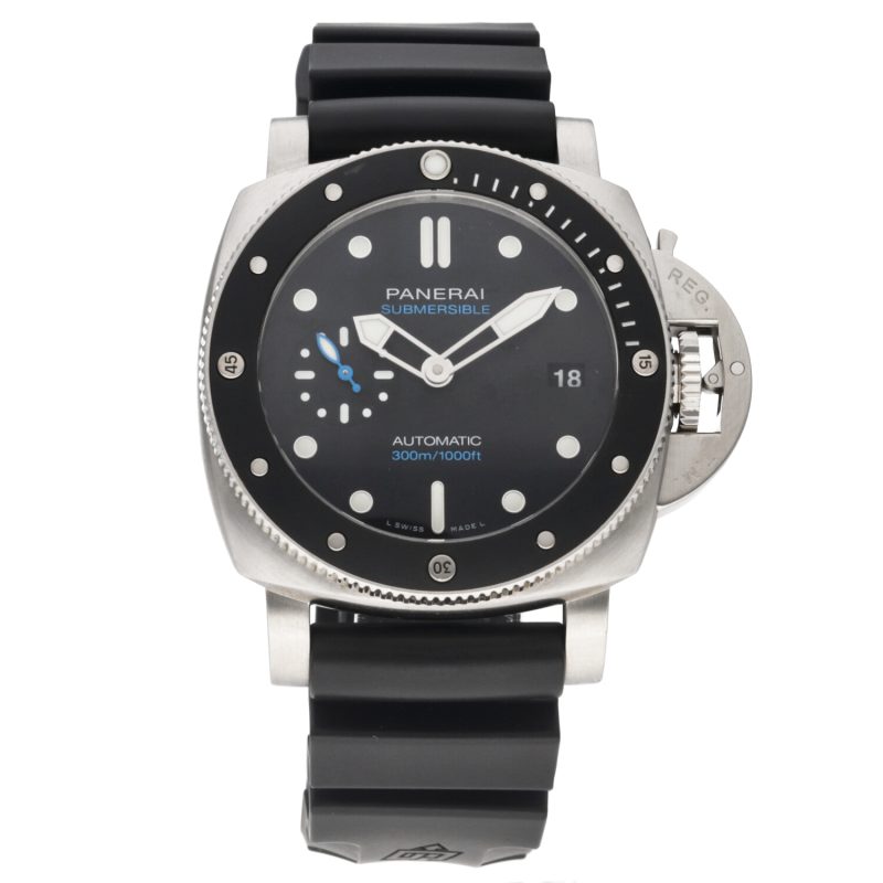 2020 Panerai PAM00683 Submersible Automatico 42mm. Scatola, Garanzia, Libretto, Cinturino da Immersione - immagine 3