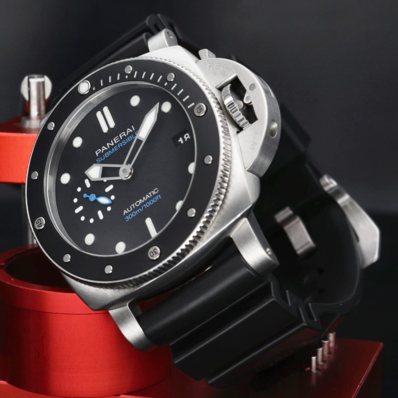 2020 Panerai PAM00683 Submersible Automatico 42mm. Scatola, Garanzia, Libretto, Cinturino da Immersione - immagine 5