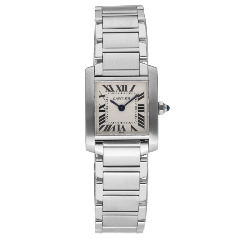 1998 Cartier ref. W51008Q3 / 2300 Ladies Quartz Tank Française 20 x 25 mm. Box and Papers - Image 3