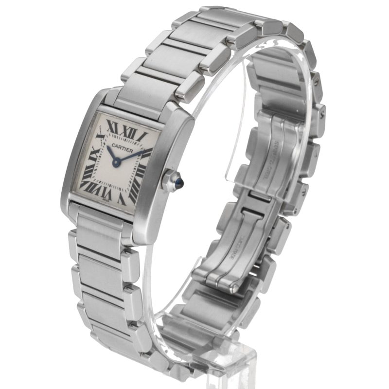 1998 Cartier ref. W51008Q3 / 2300 Ladies Quartz Tank Française 20 x 25 mm. Box and Papers - Image 2