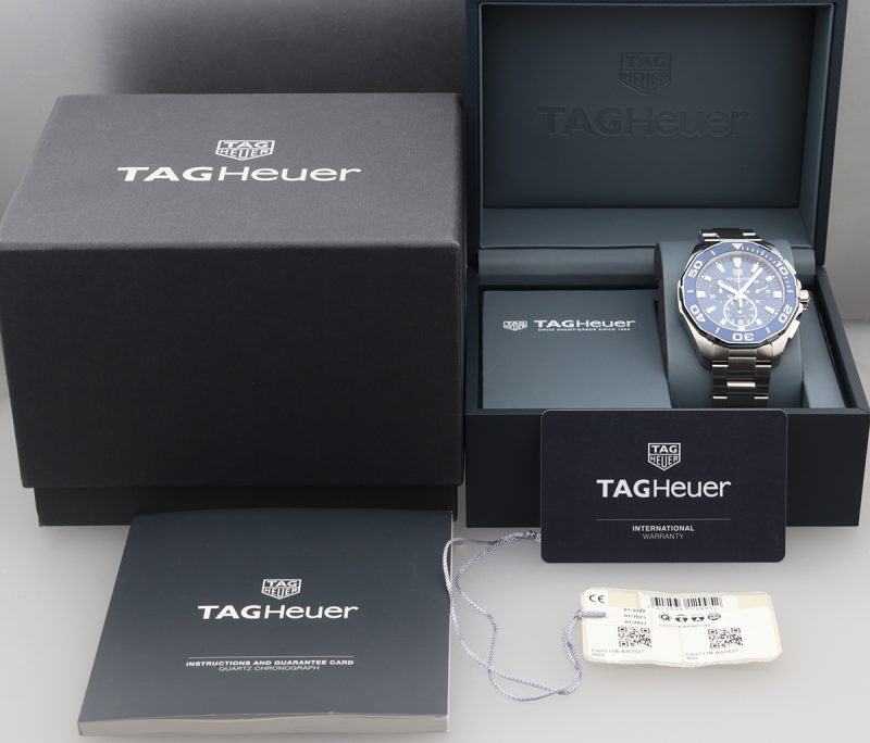 2022 TAG Heuer ref. CAY111B.BA0927 Aquaracer 300M Quarzo 43mm Scatola, Garanzia, Libretto, Cartellino - immagine 16