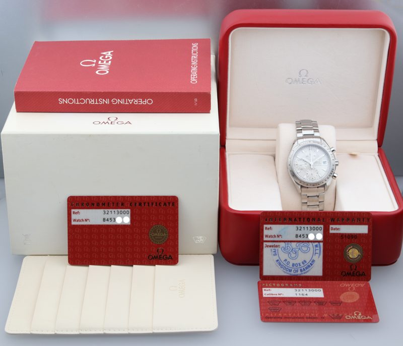 2008 Omega ref. 32113000 Speedmaster Date Automatic 40 mm. Box, Cards, Booklet - Image 16