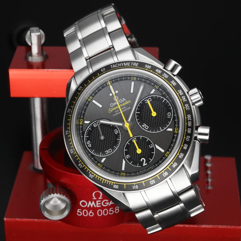 2017 Mai Lucidato Omega 32630405006001 Speedmaster Racing Co-Axial Chronograph 40 mm Scatola e Garanzia - immagine 5