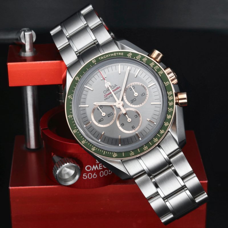 2018 Omega ref. 52220423006001 Speedmaster Tokio 2020 Carica Manuale Acciaio e Oro Rosa Full-set - immagine 5