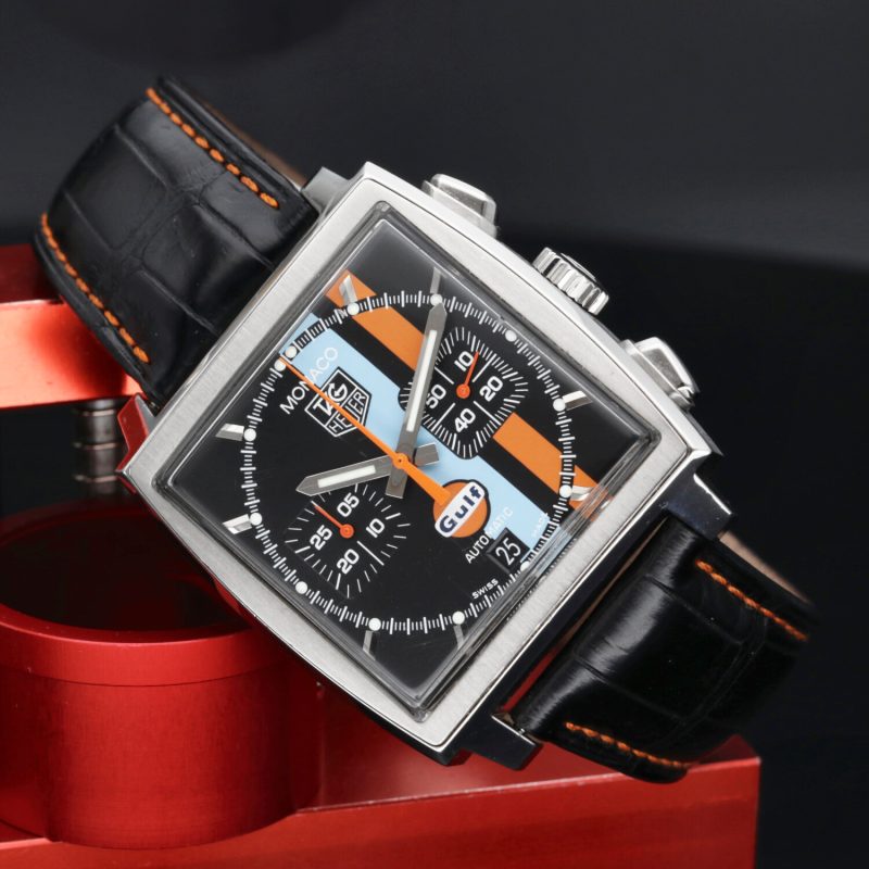 2007 TAG Heuer ref. CW211A.FC6228 Monaco Gulf Black Vintage Limited Edition, Box, Card, Booklets - Image 4