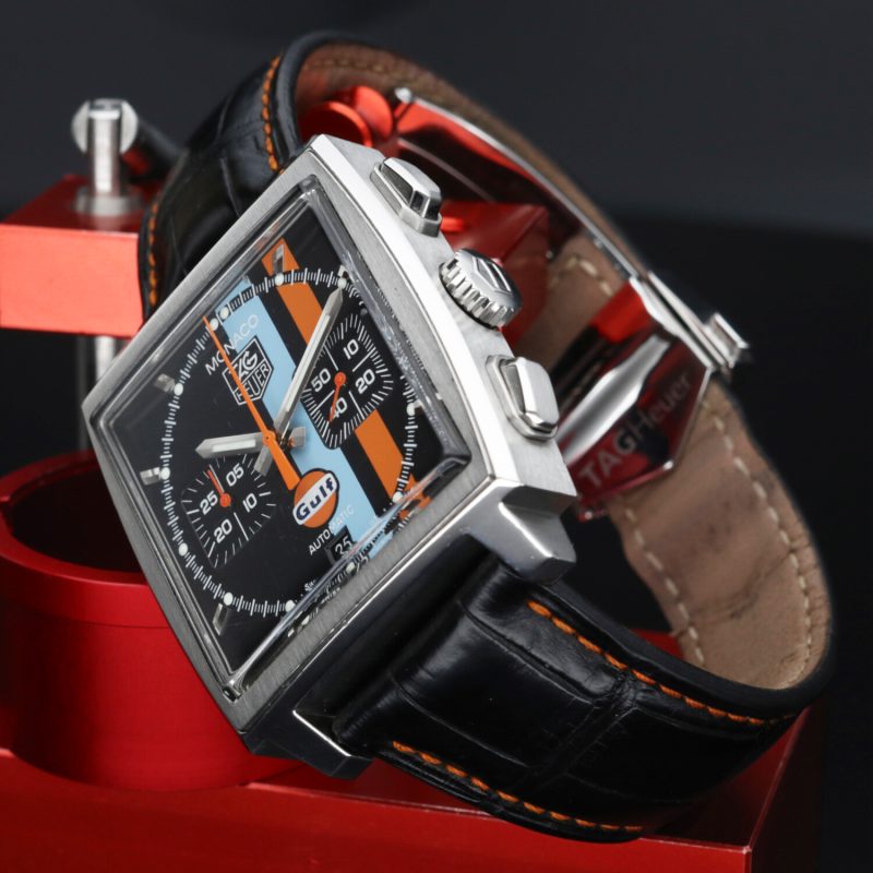 2007 TAG Heuer ref. CW211A.FC6228 Monaco Gulf Black Vintage Limited Edition, Box, Card, Booklets - Image 5