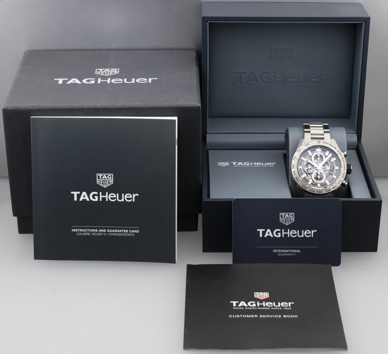 2019 TAG Heuer CAR2A8A.BF0707 Carrera Calibre Heuer 01 Automatic 45 mm Box+Card+Booklets - Image 16