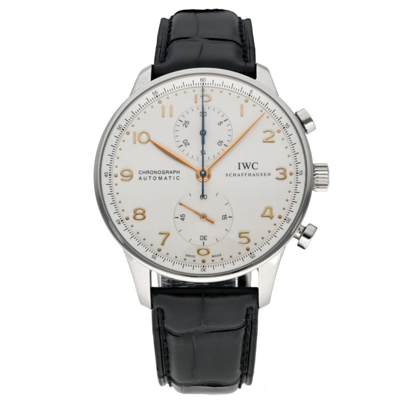 2014 IWC ref. IW371445 Portuguese Chronograph Automatic 40.9mm Box, Card, Booklets, Cloth, New IWC Strap - Image 3