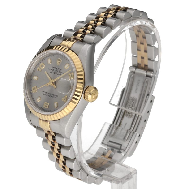 1999 Rolex Lady Datejust 69173 Oro e Acciaio 26mm Quadrante Grigio Full-set - immagine 3