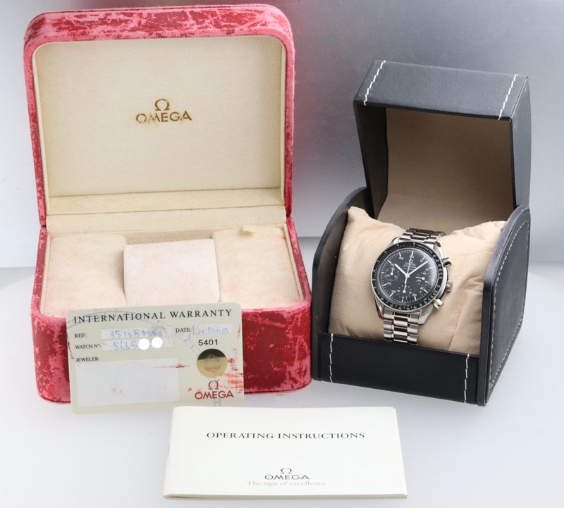 2000 Unworn Omega ref. 35105000 Speedmaster Automatic Reduced 39 mm Box, Card, Booklet - Image 16