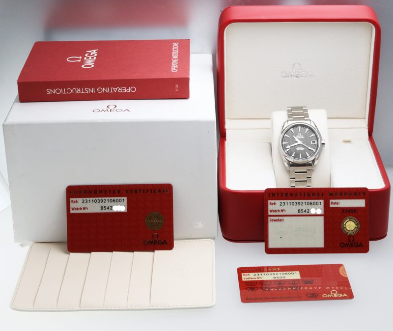 2012 Omega 23110392106001 Seamaster Aqua Terra Automatic 38.5 mm Box, Cards, Booklet, Omega Serviced - Image 16