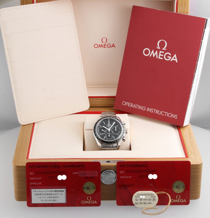 2022 Never Polished Omega 32630405001001 Speedmaster Racing Co-Axial Chronograph 40 mm Box, Cards, Booklet, Hang-Tag - Image 16