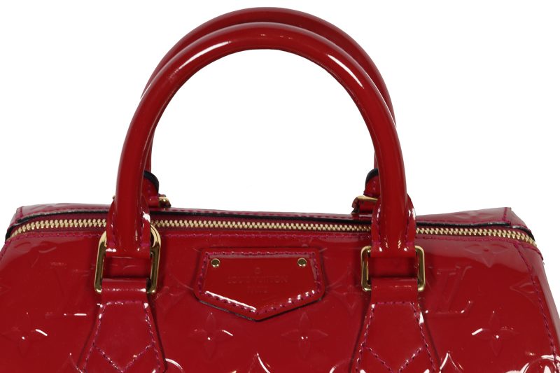 Pre-Loved Louis Vuitton Montana Handbag M90058 Monogram Vernis Red Pomme D'Amour - Image 6