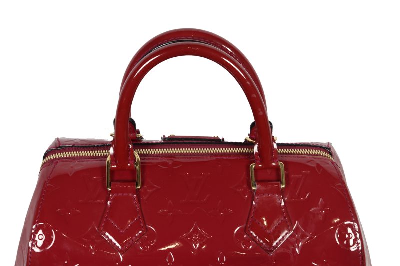 Pre-Loved Louis Vuitton Montana Handbag M90058 Monogram Vernis Red Pomme D'Amour - Image 7