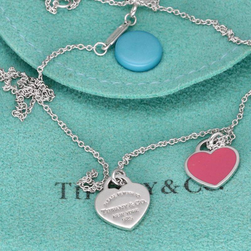 Pre-Loved Tiffany & Co. Return to Mini Double Heart Pendant 925 Sterling Necklace - Image 8