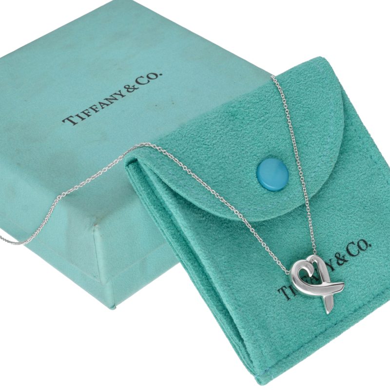 Pre-Loved Tiffany & Co. Loving Heart Paloma Picasso Sterling Silver Necklace with Tiffany Box and Dust Bag - Image 7