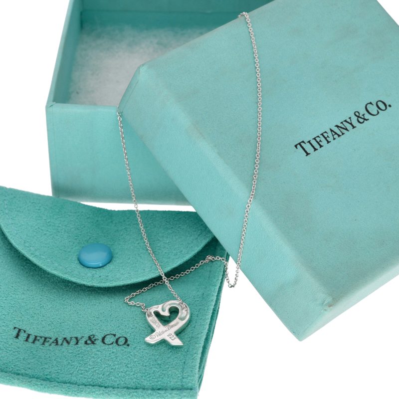 Pre-Loved Tiffany & Co. Loving Heart Paloma Picasso Sterling Silver Necklace with Tiffany Box and Dust Bag - Image 5