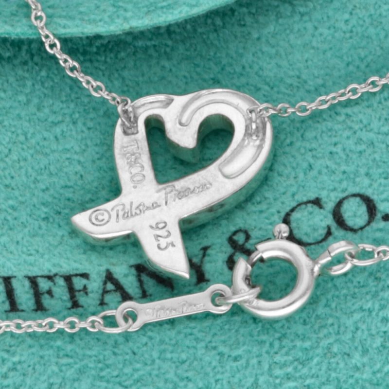 Pre-Loved Tiffany & Co. Loving Heart Paloma Picasso Sterling Silver Necklace with Tiffany Box and Dust Bag - Image 9