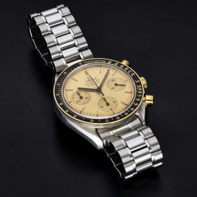 1995 Omega 1750032 Speedmaster Reduced Two-Tone Automatic 39 mm Champagne Dial Box and Papers - Image 12