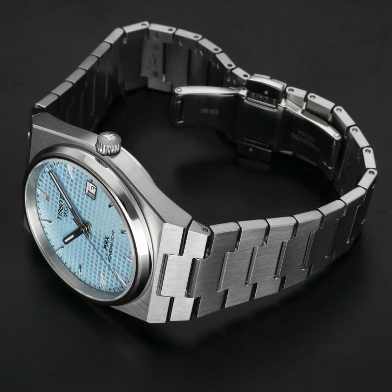 2023 Tissot T1374071135100 Powermatic 80 Automatico 40 mm Acciaio su Acciaio Quadrante Ice Blue Full-set - immagine 14