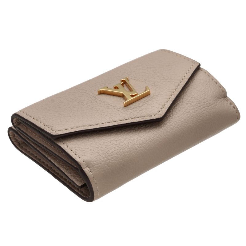 Louis Vuitton Lockmini Wallet M69340 Greige Beige Calf Leather - Image 4