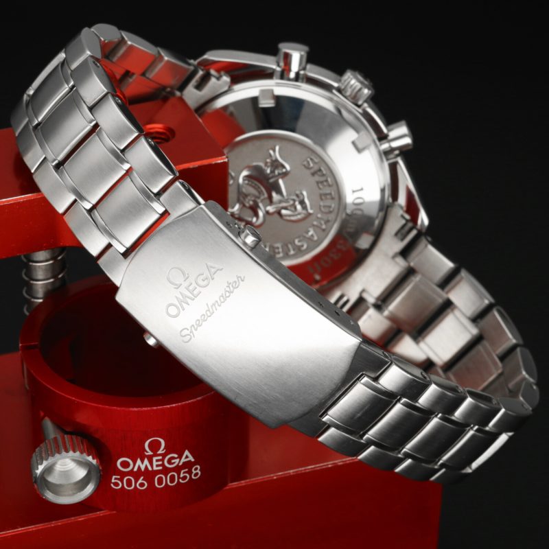 2012 ca. Omega ref. 32205000 Speedmaster Triple Date Automatico Acciaio su Acciaio 40 mm Scatola e Garanzia - immagine 7