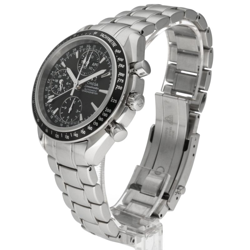 2012 ca. Omega ref. 32205000 Speedmaster Triple Date Automatico Acciaio su Acciaio 40 mm Scatola e Garanzia - immagine 2