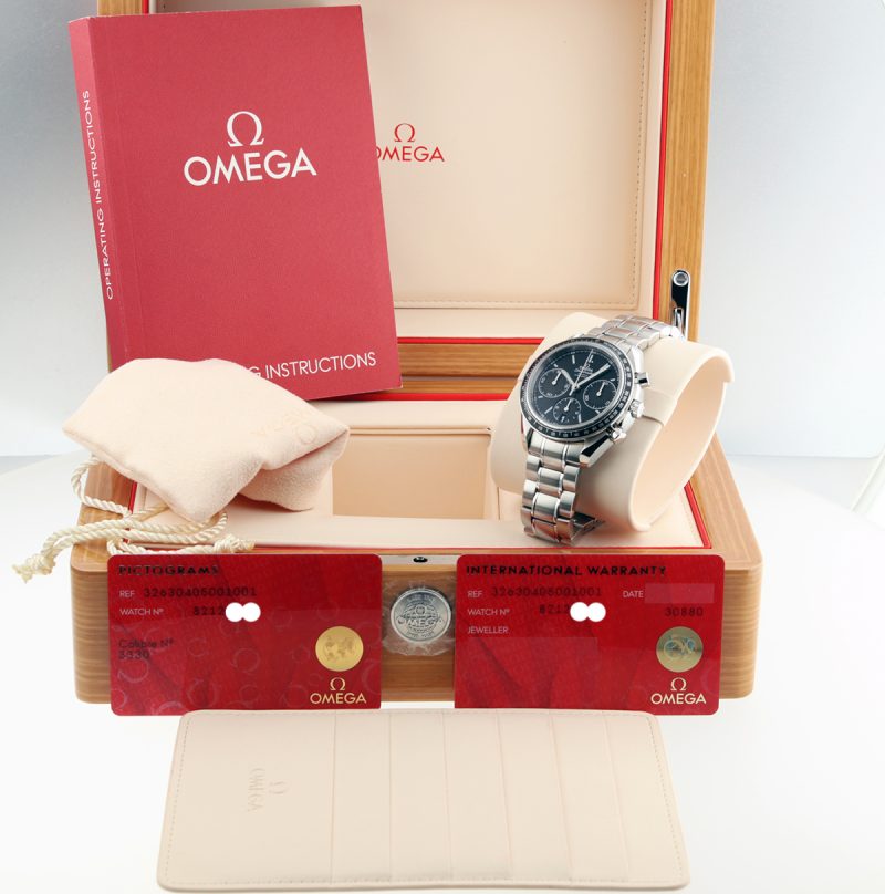 ca. 2020 Never Polished Omega 32630405001001 Speedmaster Racing Co-Axial Chronograph 40 mm Box, Cards, Booklet - Image 16