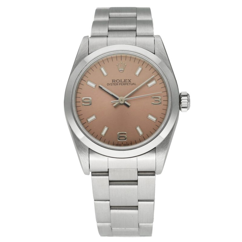 1997 Rolex ref. 67480 Oyster Perpetual Automatic Stainless Steel 31 mm Salmon Dial - Image 3