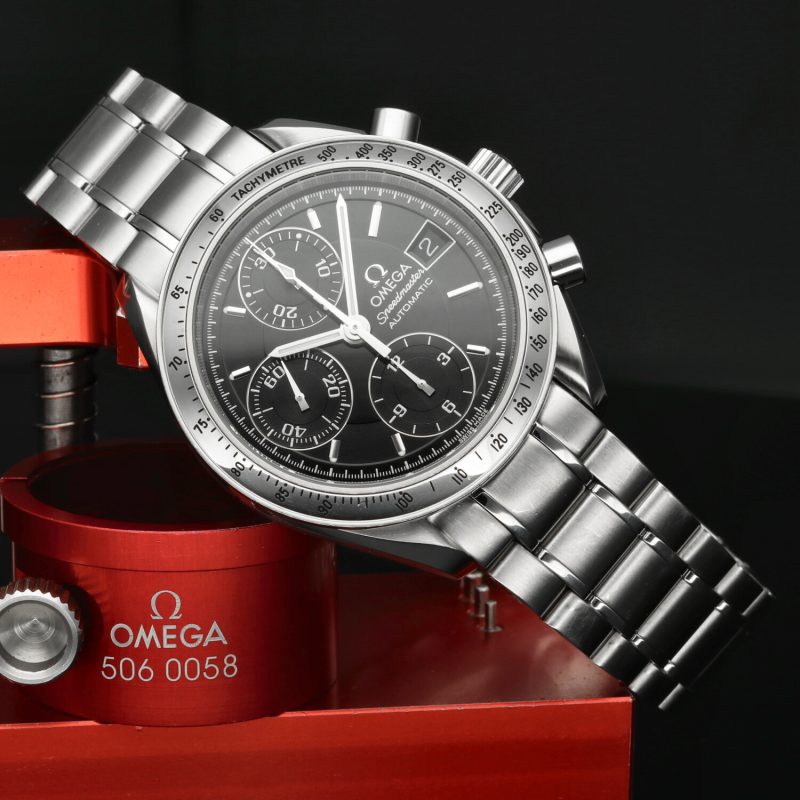 2003 Omega ref. 35135000 Speedmaster Data Reduced Automatico 39 mm Scatola e Garanzia - immagine 5