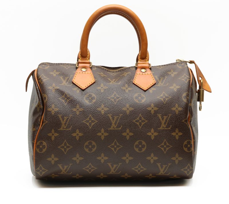 Borsa Louis Vuitton Speedy 25 ref. M41528 Tela Monogram Marrone