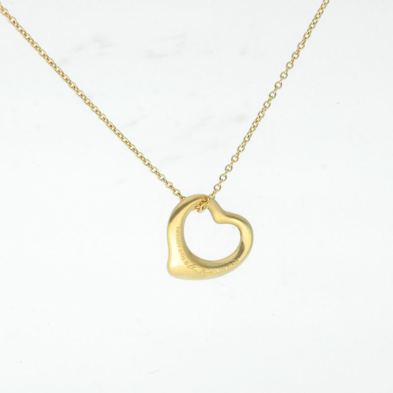 Collana Oro 18kt Tiffany & Co. Pendente Open Heart collezione Elsa Peretti - immagine 10