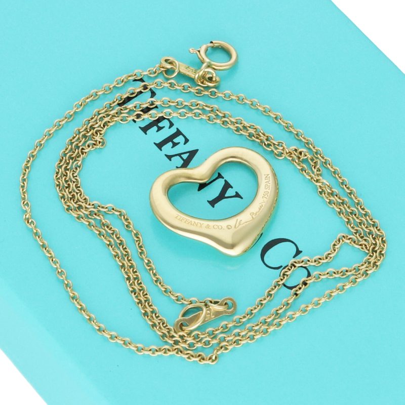 Collana Oro 18kt Tiffany & Co. Pendente Open Heart collezione Elsa Peretti - immagine 2