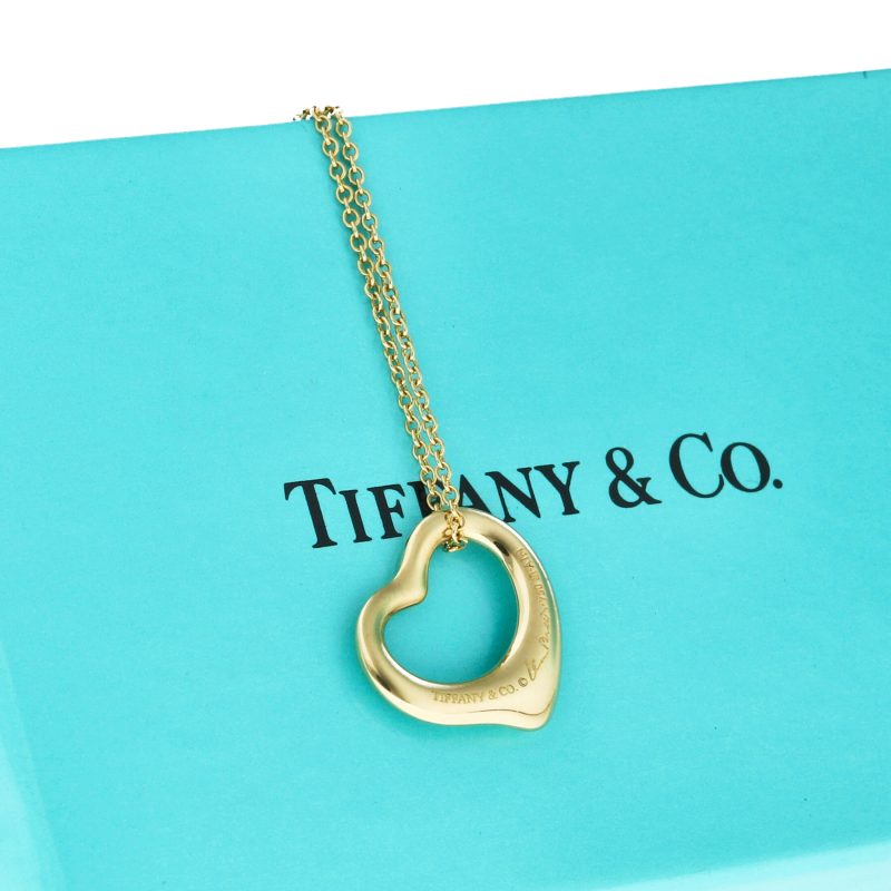 Collana Oro 18kt Tiffany & Co. Pendente Open Heart collezione Elsa Peretti - immagine 5