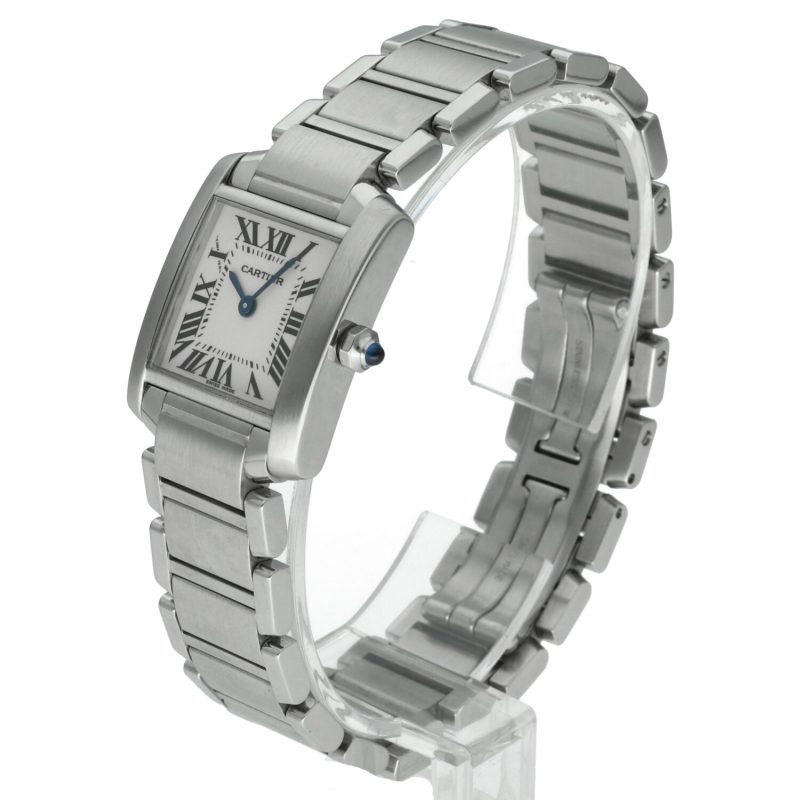 1999 Cartier ref. W51008Q3 / 2384 Ladies Quartz Tank Française 20 x 25 mm Box and Papers - Image 2